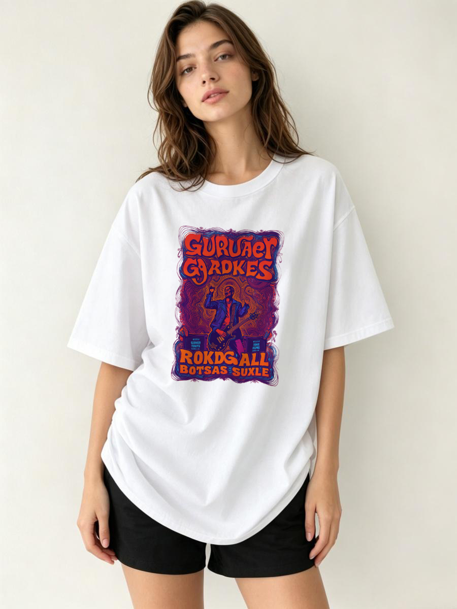 Lifestyle In Korean - เสื้อยืดฤดูร้อน น้ำหนักเบา ระบายอากาศได้ดี นุ่มสบาย สไตล์วินเทจ โอเวอร์ไซส์