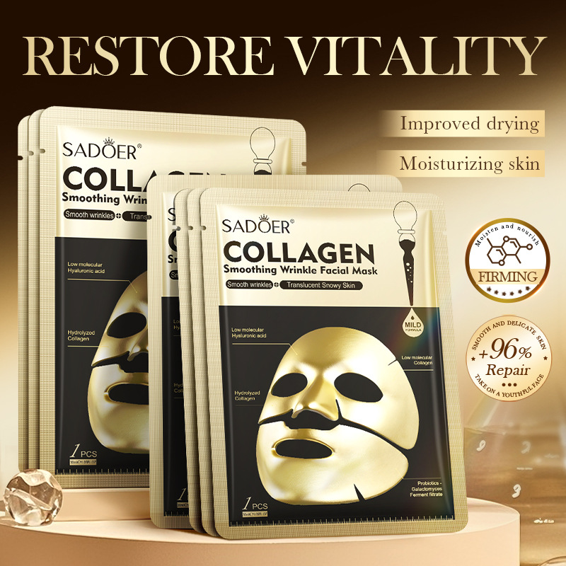 มาส์กหน้าคอลลาเจนทองคำ SADOER  - Sheet Mask Collagen บทวิจารณ์และราคา