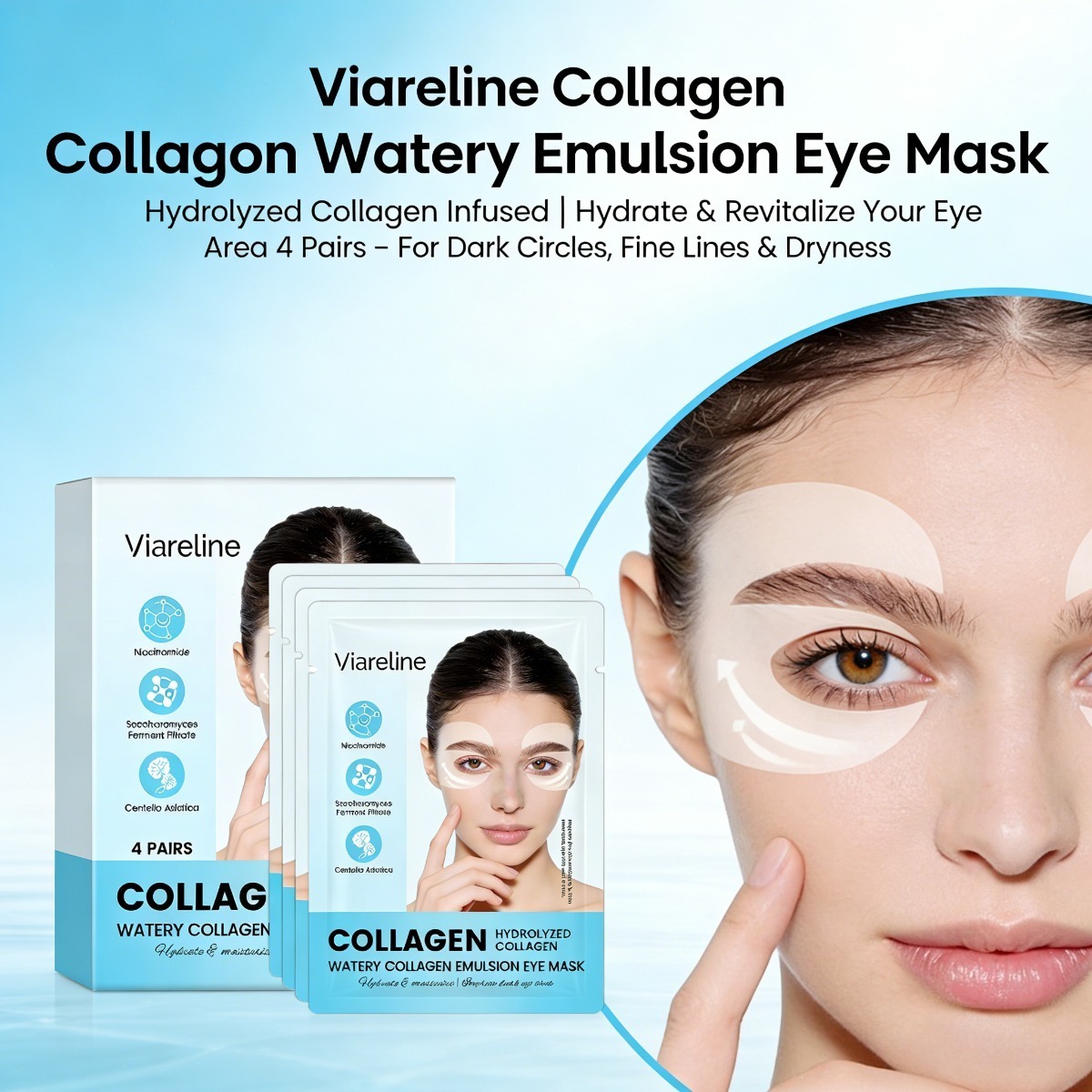 แผ่นแปะรอบดวงตาคอลลาเจน ลดริ้ว - Sheet Mask Collagen บทวิจารณ์และราคา