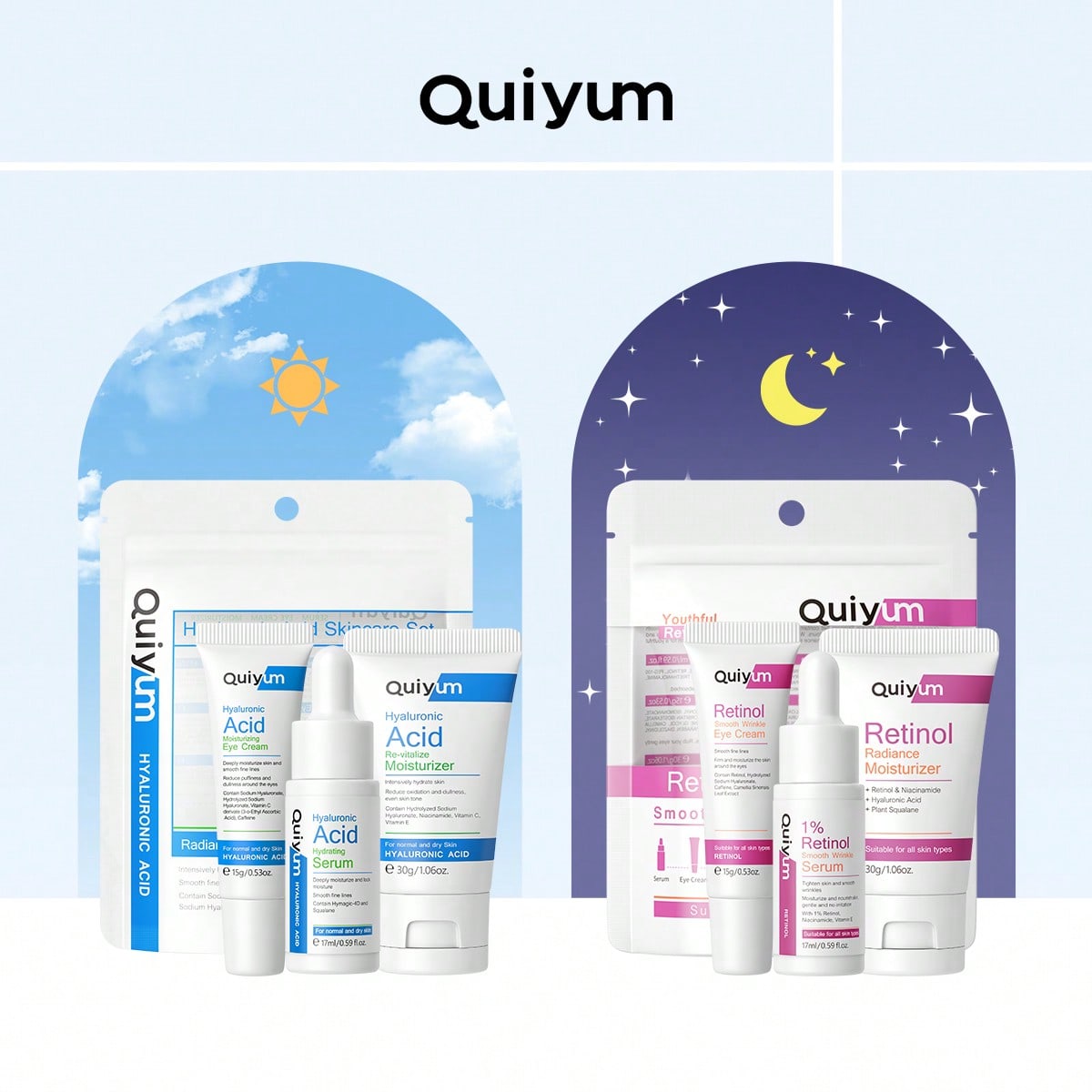 QUIYUM เรตินอล+กรดไฮยาลูโรนิก  - Korean Skincare Routine บทวิจารณ์และราคา